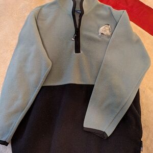 Embroidered "Eeyore" Fleece Pullover Green Size Small